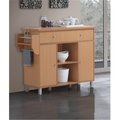 Made-To-Order Kitchen Island Spice Rack & Towel Rack-Beech MA732236